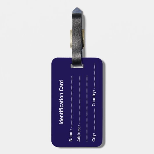 Customizable Business ID Tag Bagagelabel (Achterkant verticaal)