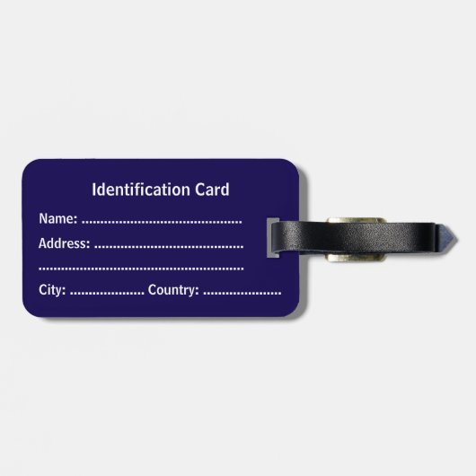 Customizable Business ID Tag Bagagelabel (Achterkant horizontaal)