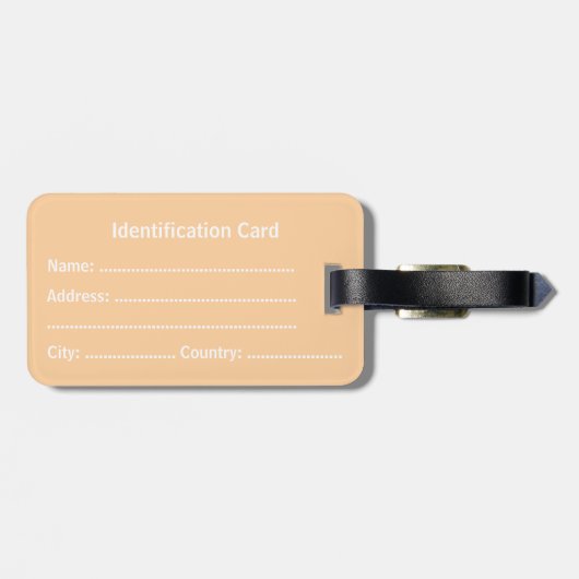 Customizable Business ID Tag Bagagelabel (Achterkant horizontaal)
