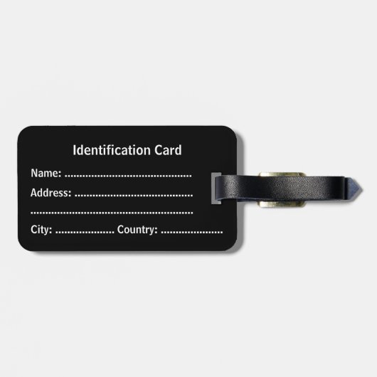 Customizable Business ID Tag Bagagelabel (Achterkant horizontaal)