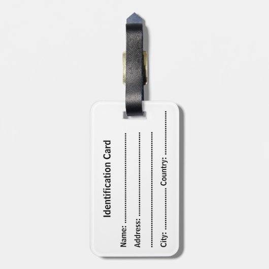 Customizable Business ID Tag Bagagelabel (Achterkant verticaal)