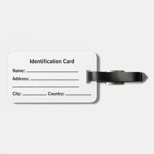 Customizable Business ID Tag Bagagelabel (Achterkant horizontaal)