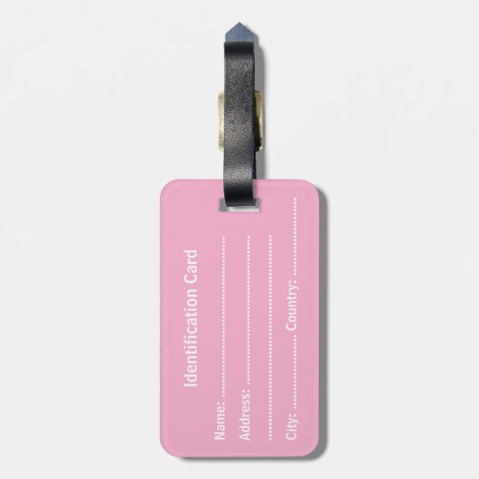 Customizable Business ID Tag Bagagelabel (Achterkant verticaal)