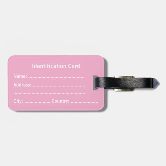 Customizable Business ID Tag Bagagelabel (Achterkant horizontaal)