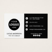 Customizable business logo website social media visitekaartje (Voorkant)