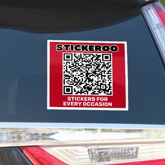Customizable Business Promotion QR Code Car Decal Sticker