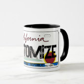 Customizable California license plate mug Mok (Voorkant rechts)