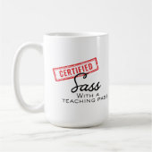 Customizable Certified Sass with a teaching pass Koffiemok (Links)