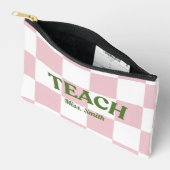 Customizable Checkered Teach Pouch Etui (Open)
