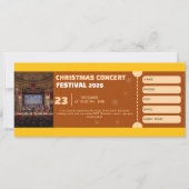 Customizable Christmas Concert Festival Gift TickT Kaart (Voorkant)