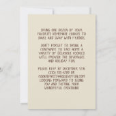 Customizable Christmas Cookie Exchange Party  Kaart (Achterkant)