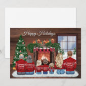 Customizable Christmas Family Portrait Invitation Kaart (Voorkant / Achterkant)
