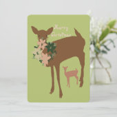 Customizable Christmas Flat Holiday Card Feestdagenkaart (Staand voorkant)