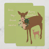 Customizable Christmas Flat Holiday Card Feestdagenkaart (Voorkant / Achterkant)
