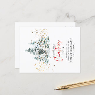 Customizable Christmas Party Postcard Briefkaart