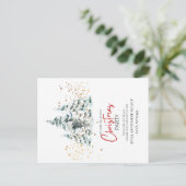 Customizable Christmas Party Postcard Briefkaart (Staand voorkant)