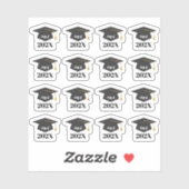 Customizable Class Of 202X Senior Graduation Hat  Sticker (Vel)
