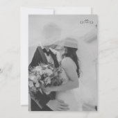 Customizable Classic Black Calligraphy Wedding  Kaart (Achterkant)