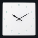 Customizable clock numbers vierkante klok<br><div class="desc">Wall Clock numbers customizable to your specifics.</div>