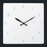 Customizable clock numbers vierkante klok<br><div class="desc">Wall Clock numbers customizable to your specifics.</div>