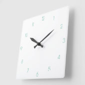 Customizable clock numbers vierkante klok (Hoek)