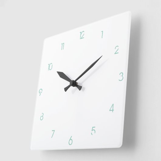 Customizable clock numbers vierkante klok (Hoek)