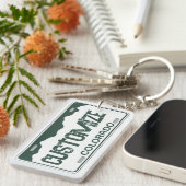 Customizable Colorado license plate green keychain (Voorkant Rechts)