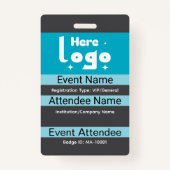 Customizable conference and expo badge template (Voorkant)