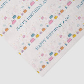 Customizable Confetti & Cake Birthday  Tissuepapier (Detail)