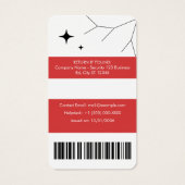 Customizable Corporate Employee ID Profile Card Visitekaartje (Achterkant)