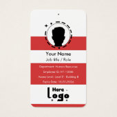 Customizable Corporate Employee ID Profile Card Visitekaartje (Voorkant)