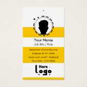 Customizable Corporate Employee ID Profile Card Visitekaartje (Voorkant)