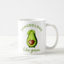 Customizable Cute Avocado Hand-drawn Original Art Koffiemok