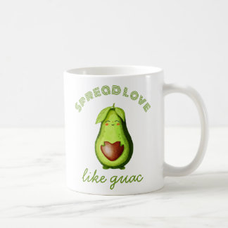 Customizable Cute Avocado Hand-drawn Original Art Koffiemok