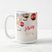 Customizable Cute Bulldog Puppy Christmas Koffiemok (Links)