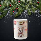 Customizable Cute Bulldog Puppy Christmas Koffiemok