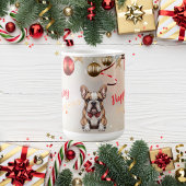 Customizable Cute Bulldog Puppy Christmas Koffiemok