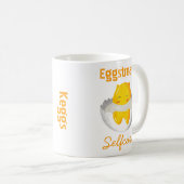 Customizable Cute Egg Hand-drawn Original Art Koffiemok (Voorkant rechts)