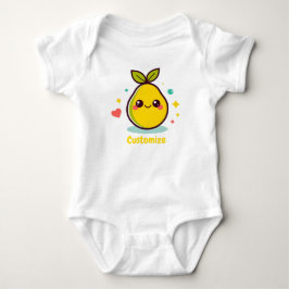 Customizable Cute Pear Baby Romper