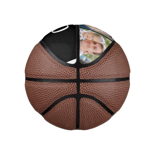 Customizable Dad Established 3 Photo Fathers Day Basketbal (Rechts)