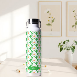 Customizable Daisy Pattern Insulated Water Bottle  Waterfles