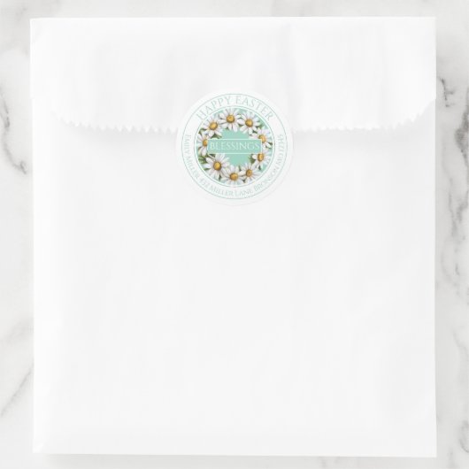 Customizable Daisy Wreath Easter Sticker (Tas)