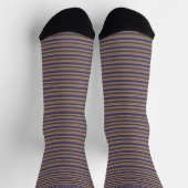 Customizable Dark Plum Purple Grey Stripes Sokken (Top)