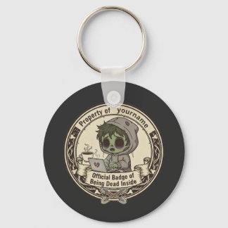 Customizable Dead Inside Badge Sleutelhanger