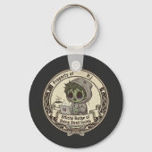 Customizable Dead Inside Badge  Sleutelhanger (Voorkant)