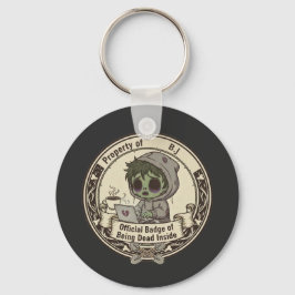 Customizable Dead Inside Badge  Sleutelhanger