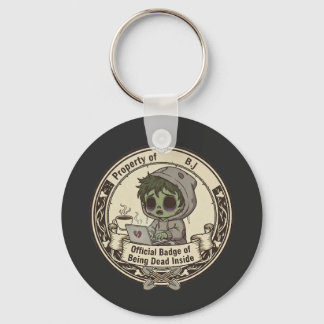 Customizable Dead Inside Badge  Sleutelhanger