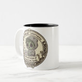 Customizable Dead Inside Badge T-Shirt Tweekleurige Koffiemok (Voorkant links)