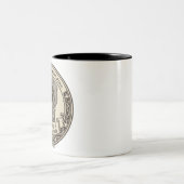 Customizable Dead Inside Badge T-Shirt Tweekleurige Koffiemok (Center)