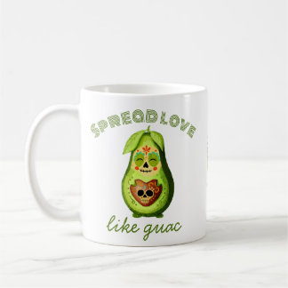 Customizable Dia de los Muertos Avocado Character Koffiemok